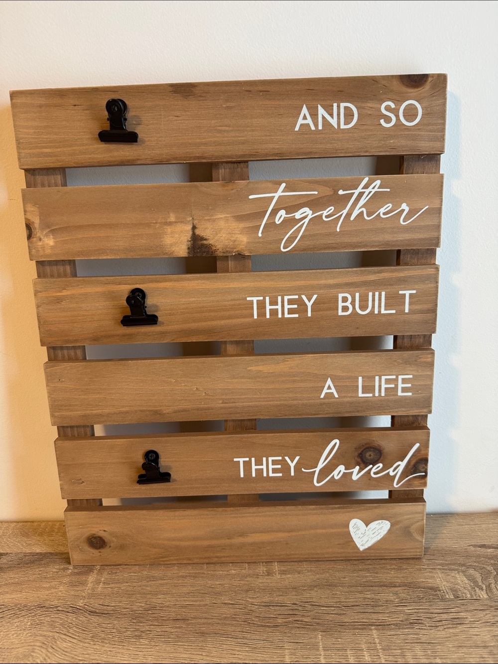 Rustic Brown "Together They Built a Life They Loved" Wall Decor